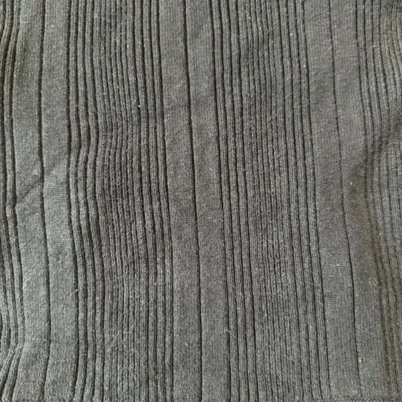 Abercrombie Fitch Black Ribbed Sweater Sweetheart Neck Short Sleeve Bodysuit M - Picture 6 of 7